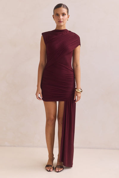 Isadora Mini Dress (Burgundy)