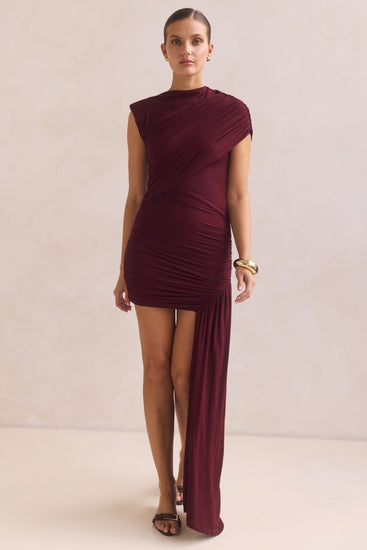 Isadora Mini Dress (Burgundy)