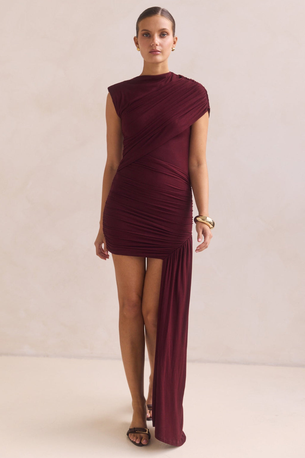 Isadora Mini Dress (Burgundy)