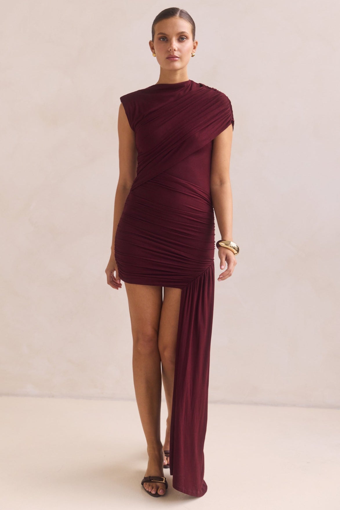 Isadora Mini Dress (Burgundy)