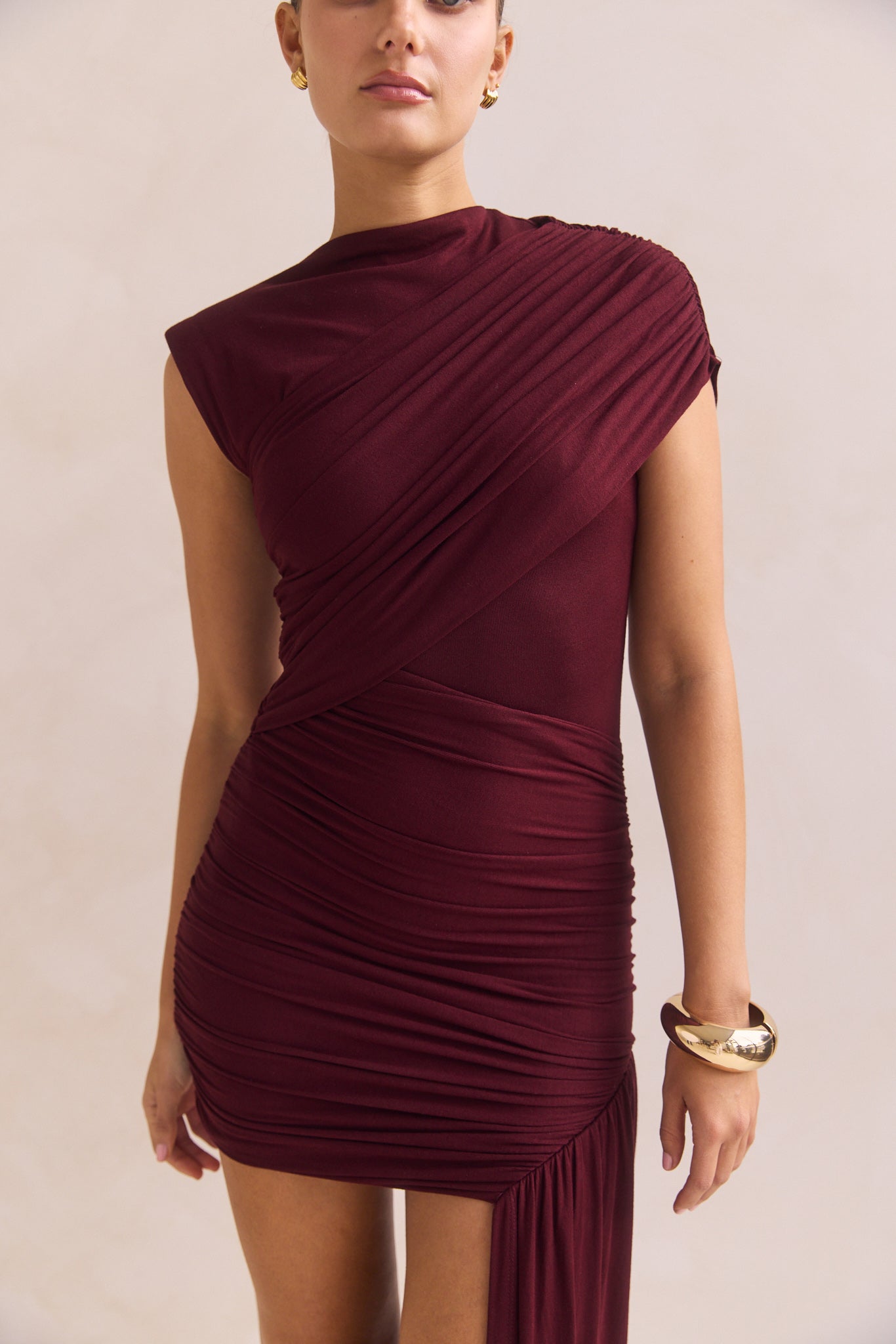 Isadora Mini Dress (Burgundy)