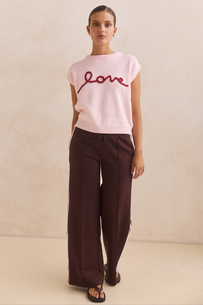 Caterina Knit Top (Pink)