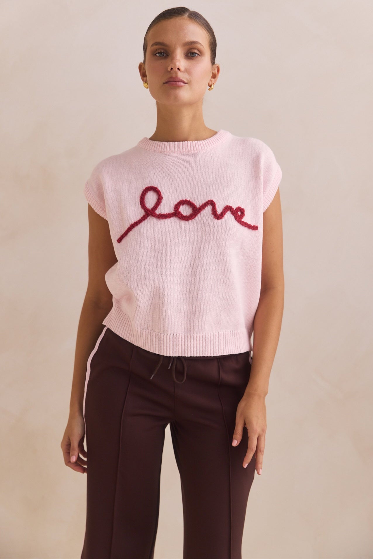 Caterina Knit Top (Pink)