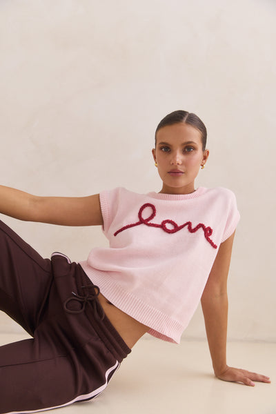 Caterina Knit Top (Pink)