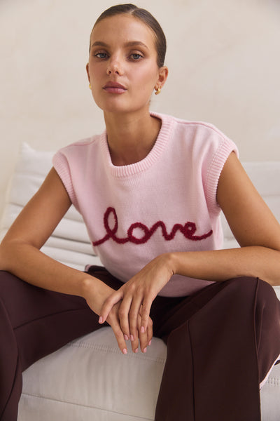 Caterina Knit Top (Pink)