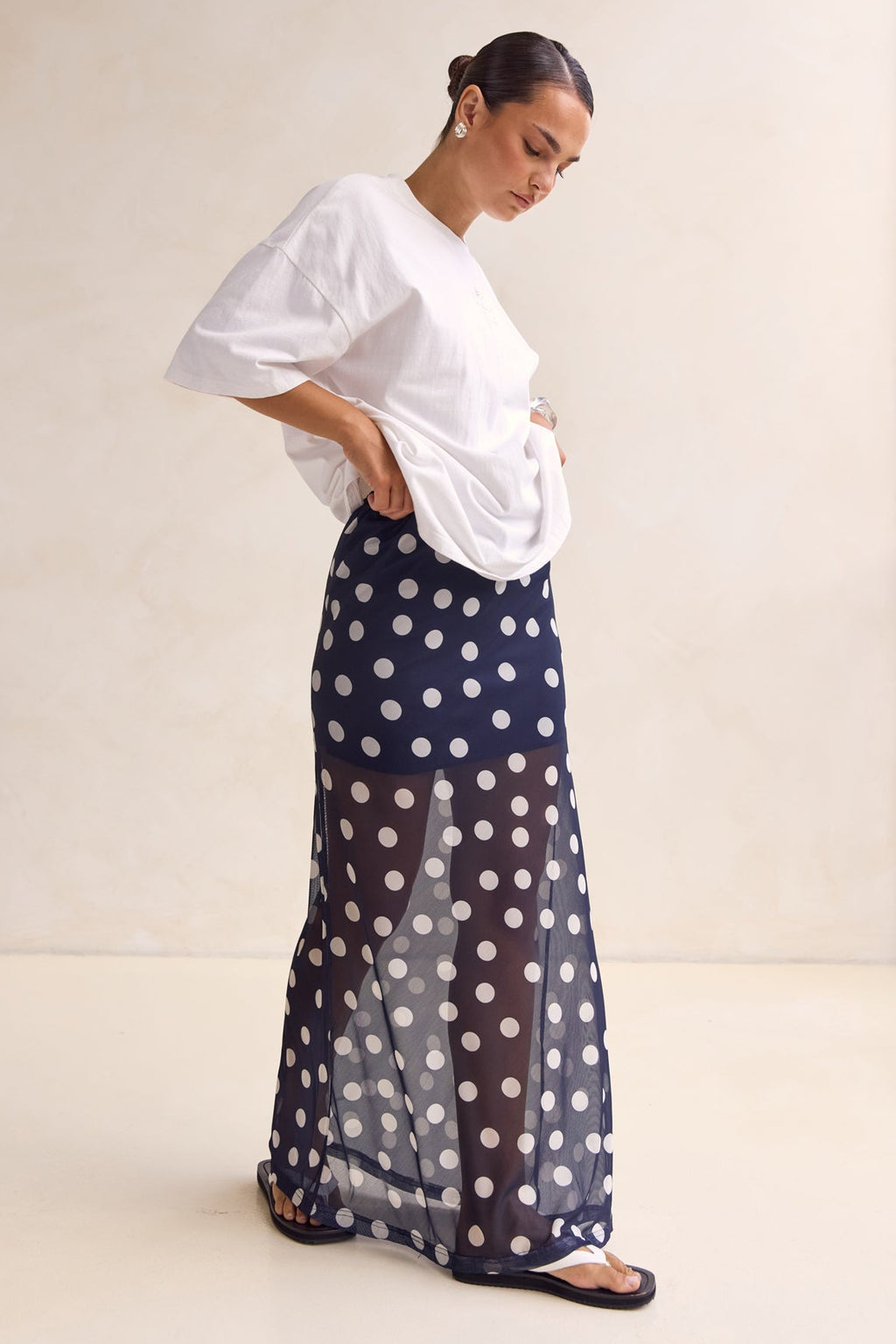 Leni Maxi Skirt (Navy)