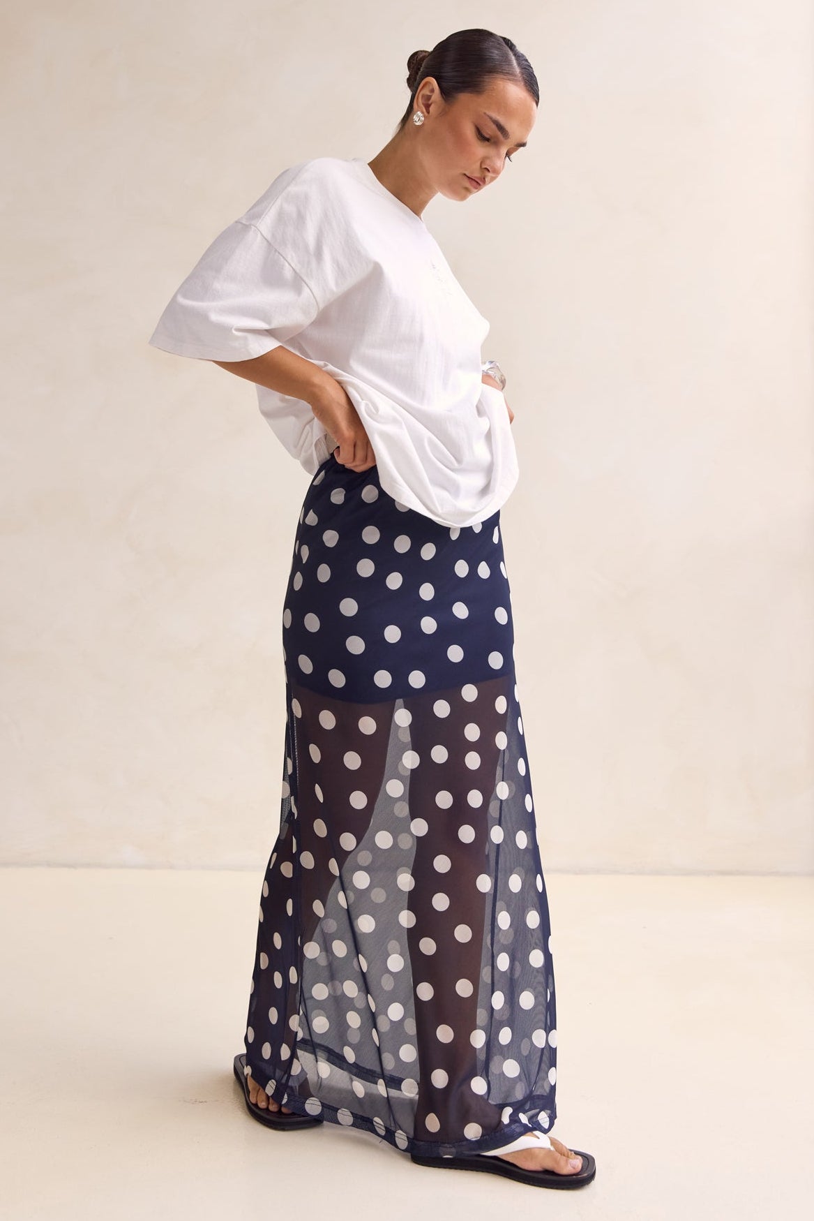 Leni Maxi Skirt (Navy)