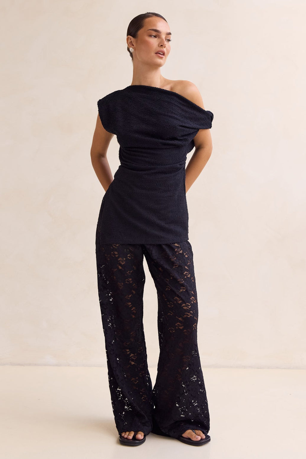 Thea Lace Pant (Black)
