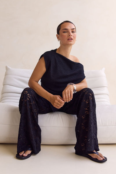 Thea Lace Pant (Black)