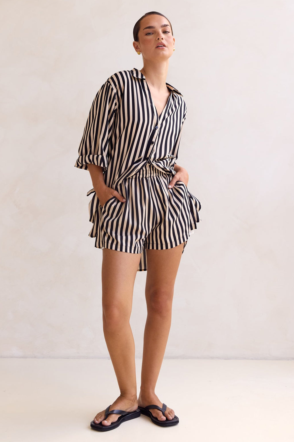Cleo Stripe Short (Black)