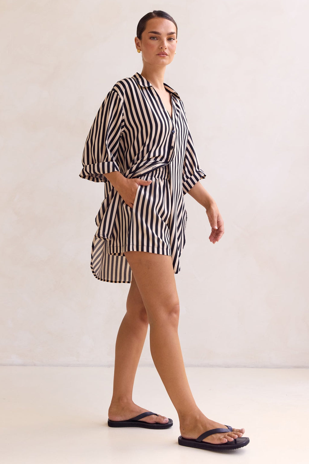 Cleo Stripe Short (Black)