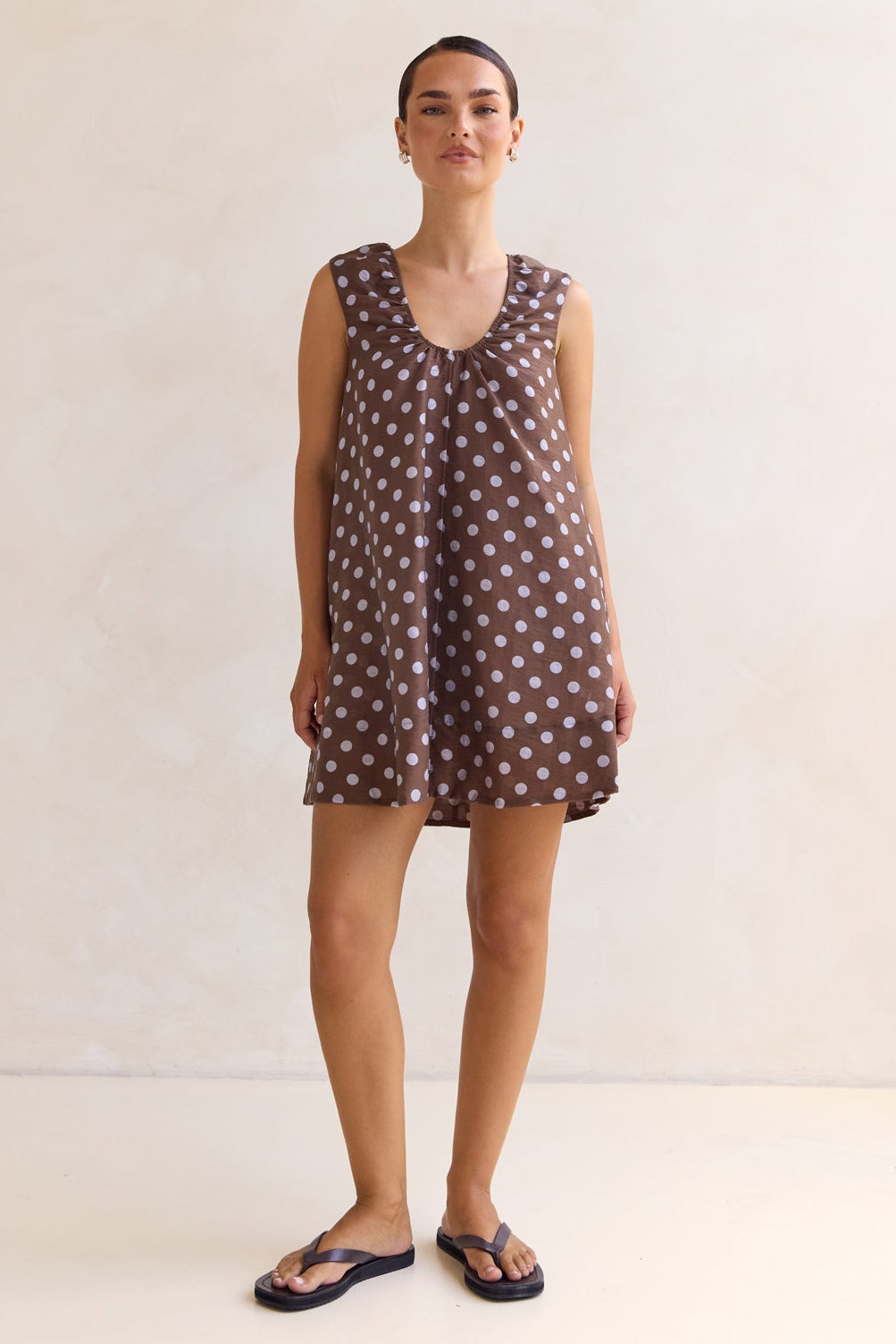 Rowie Mini Dress (Chocolate)