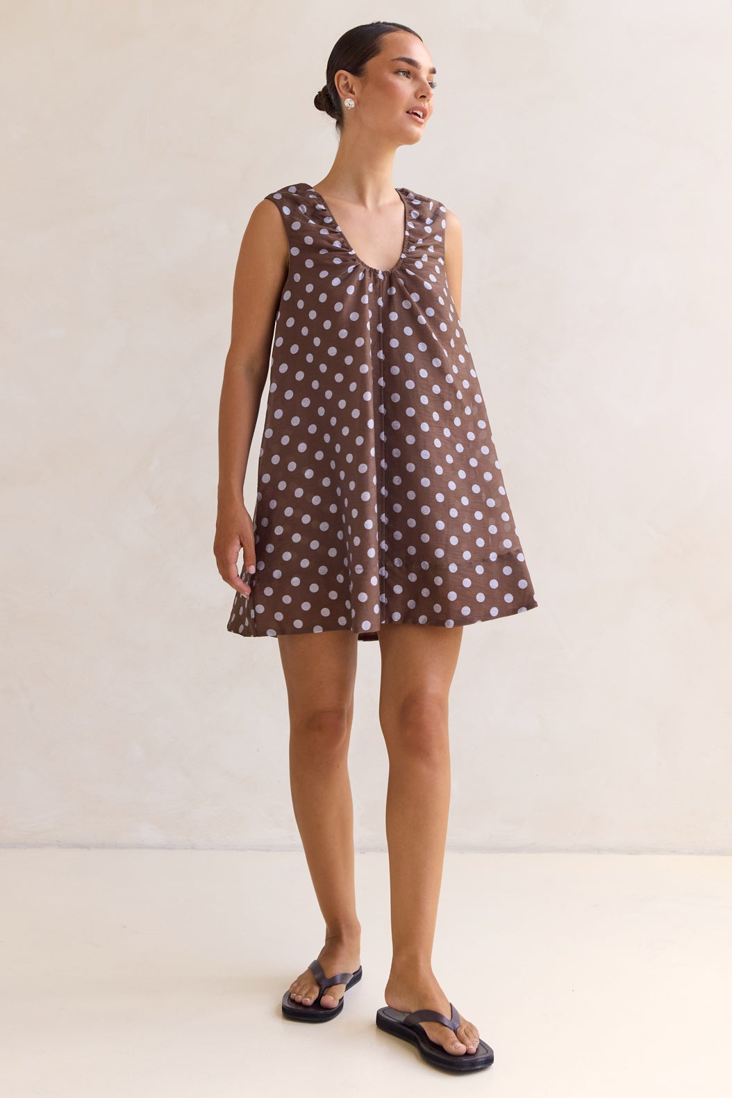Rowie Mini Dress (Chocolate)