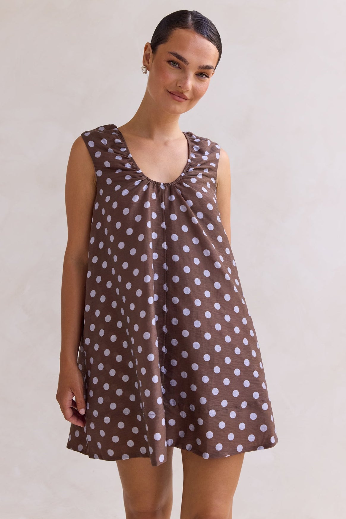 Rowie Mini Dress (Chocolate)