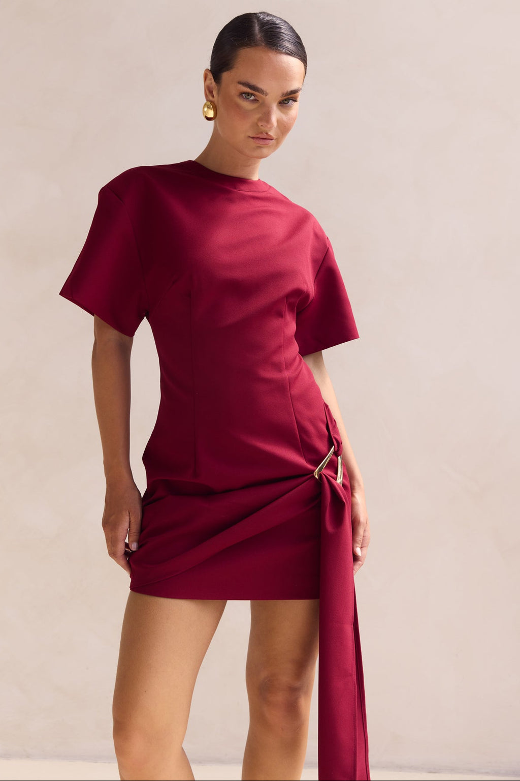 Cassidy Mini Dress (Wine)