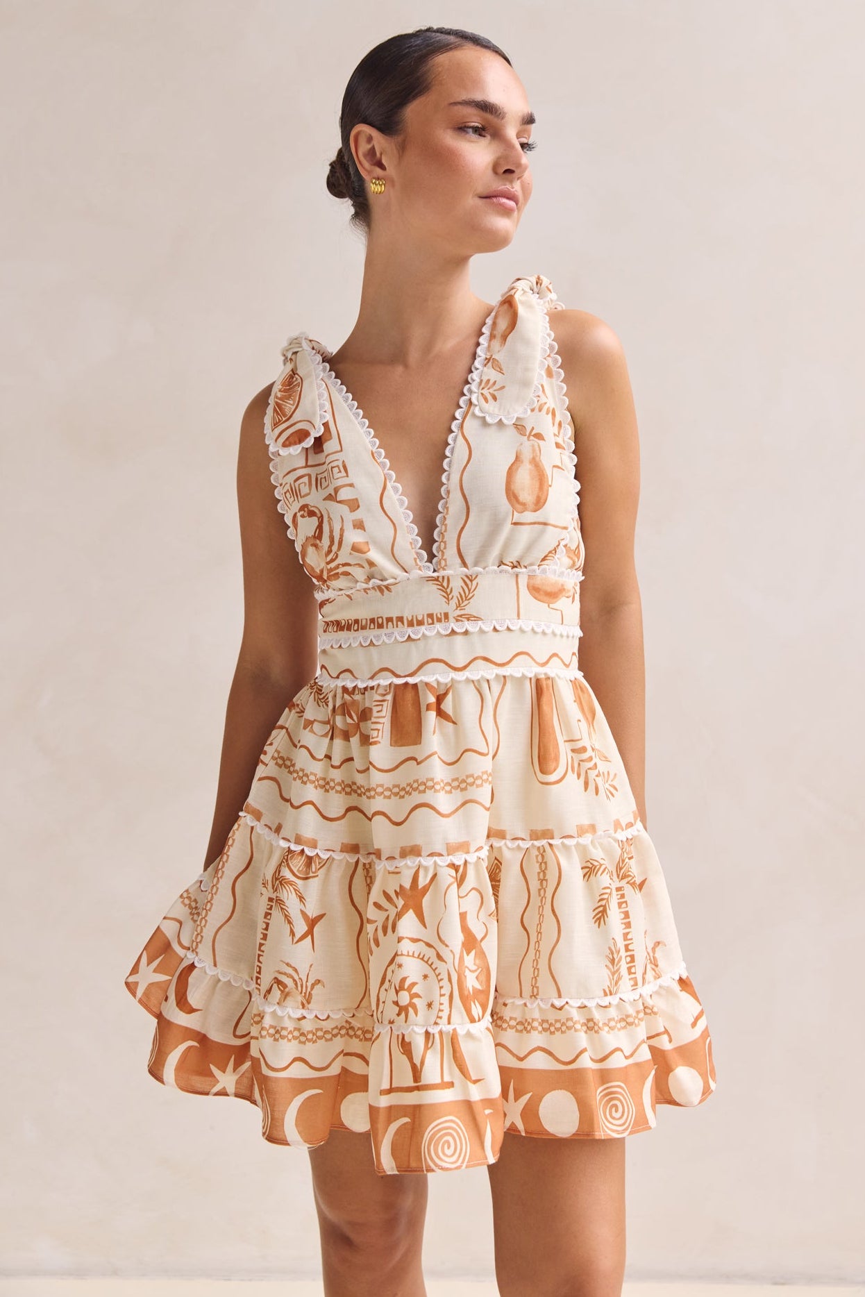 Lindsay Mini Dress (Cream)