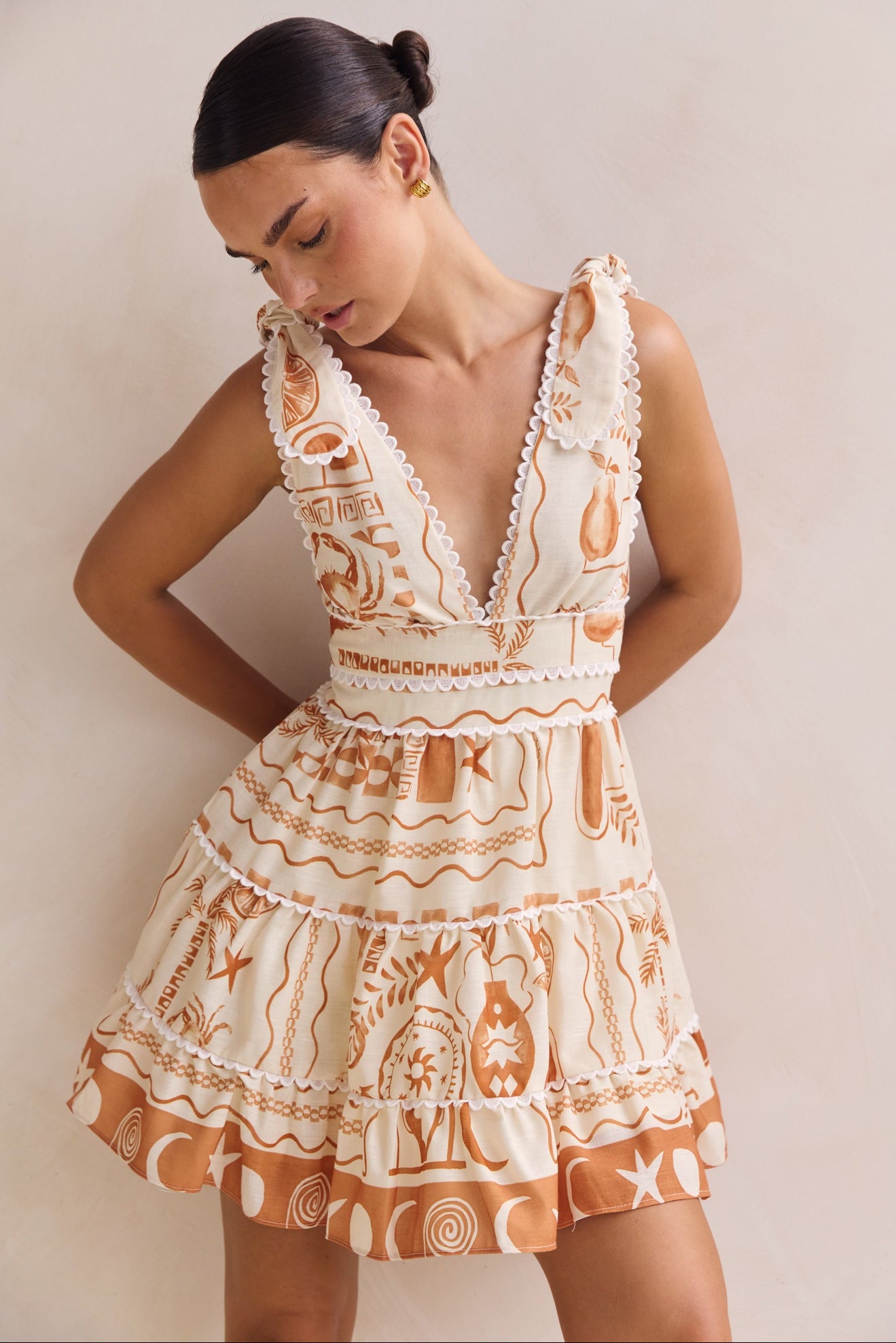 Lindsay Mini Dress (Cream)