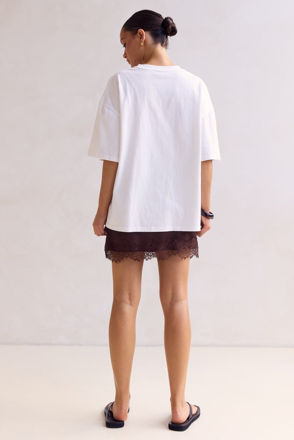 Aster Lace Mini Skirt (Chocolate)
