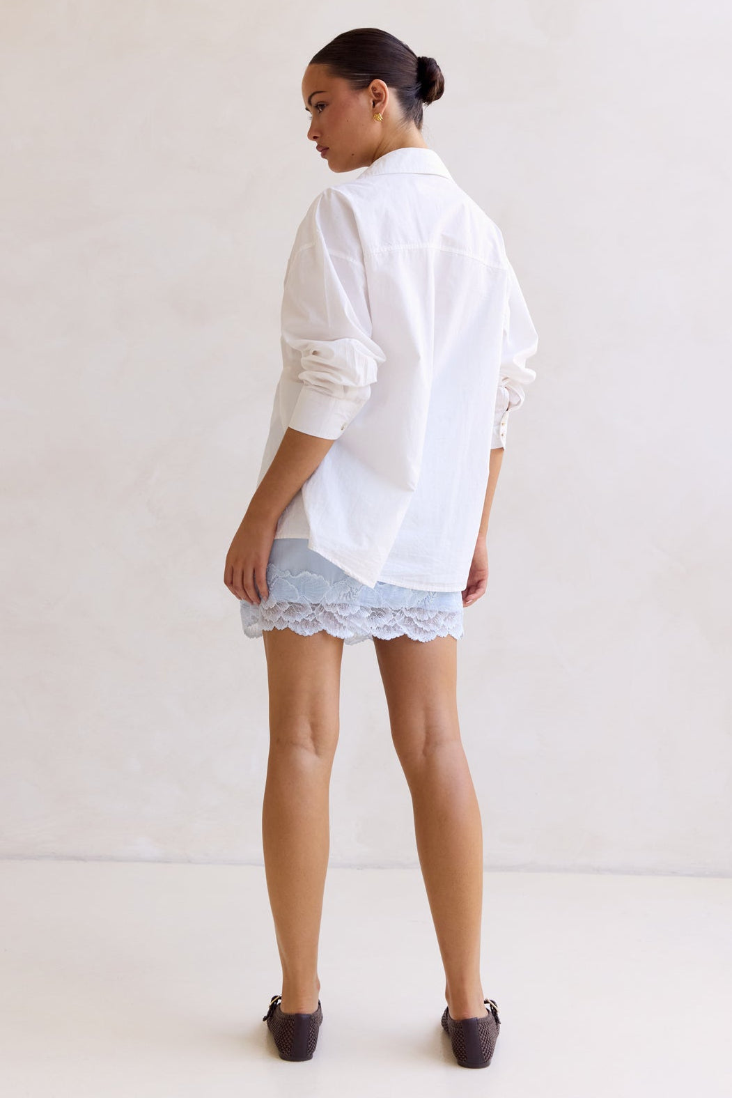 Leia Lace Mini Skirt (Blue)