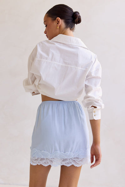 Leia Lace Mini Skirt (Blue)