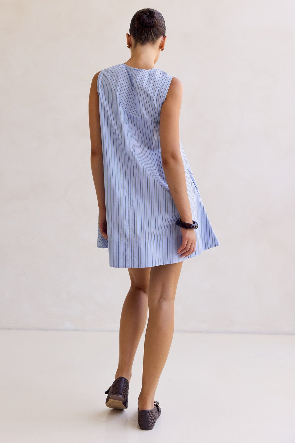 Raelle Mini Dress (Blue Stripe)