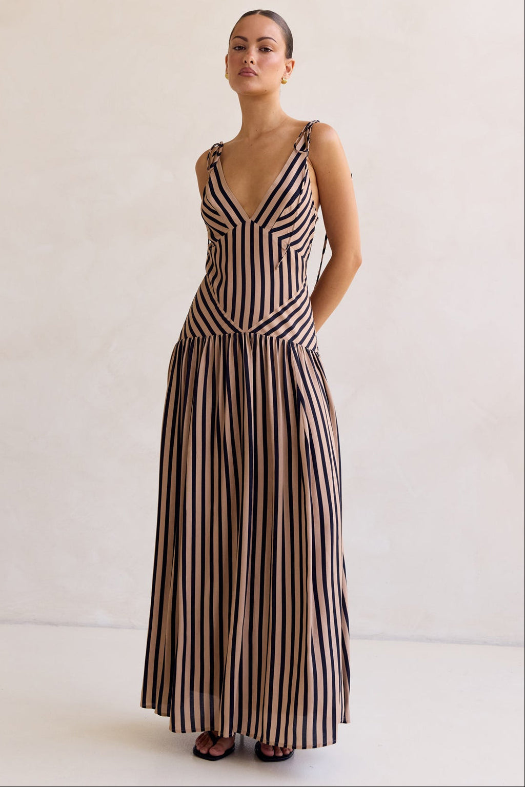 Vivian Maxi Dress (Beige)