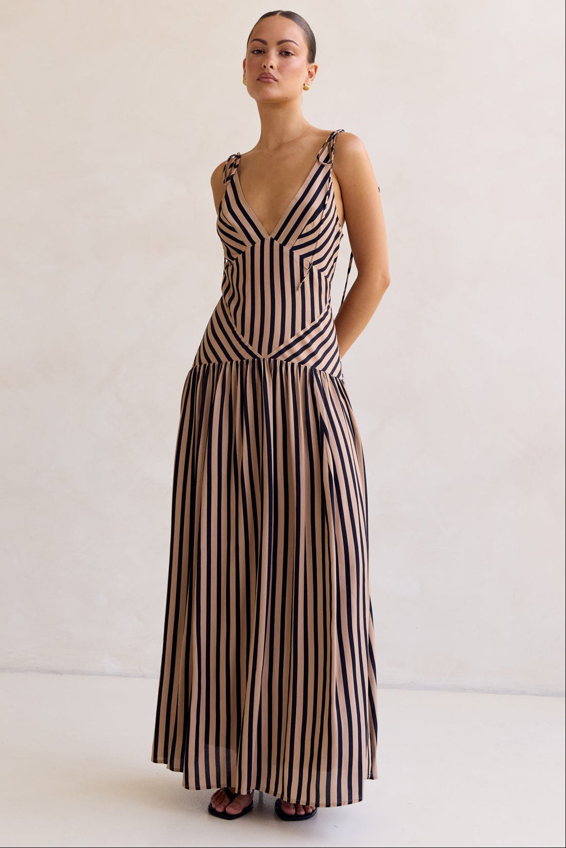 Vivian Maxi Dress (Beige)
