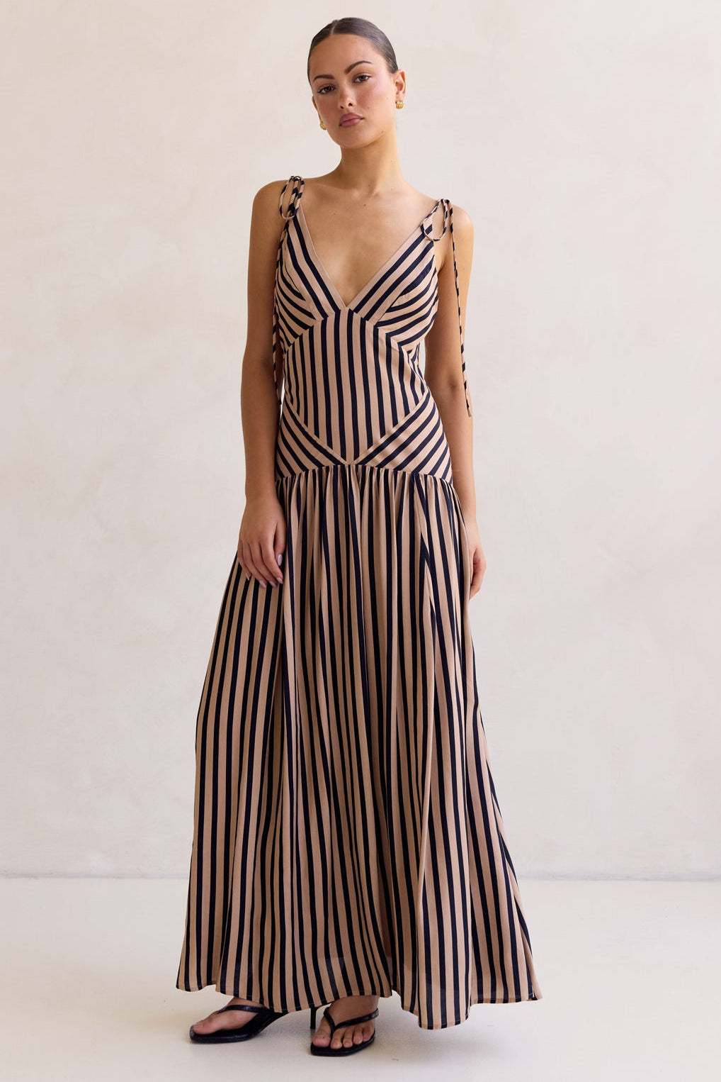 Vivian Maxi Dress (Beige)