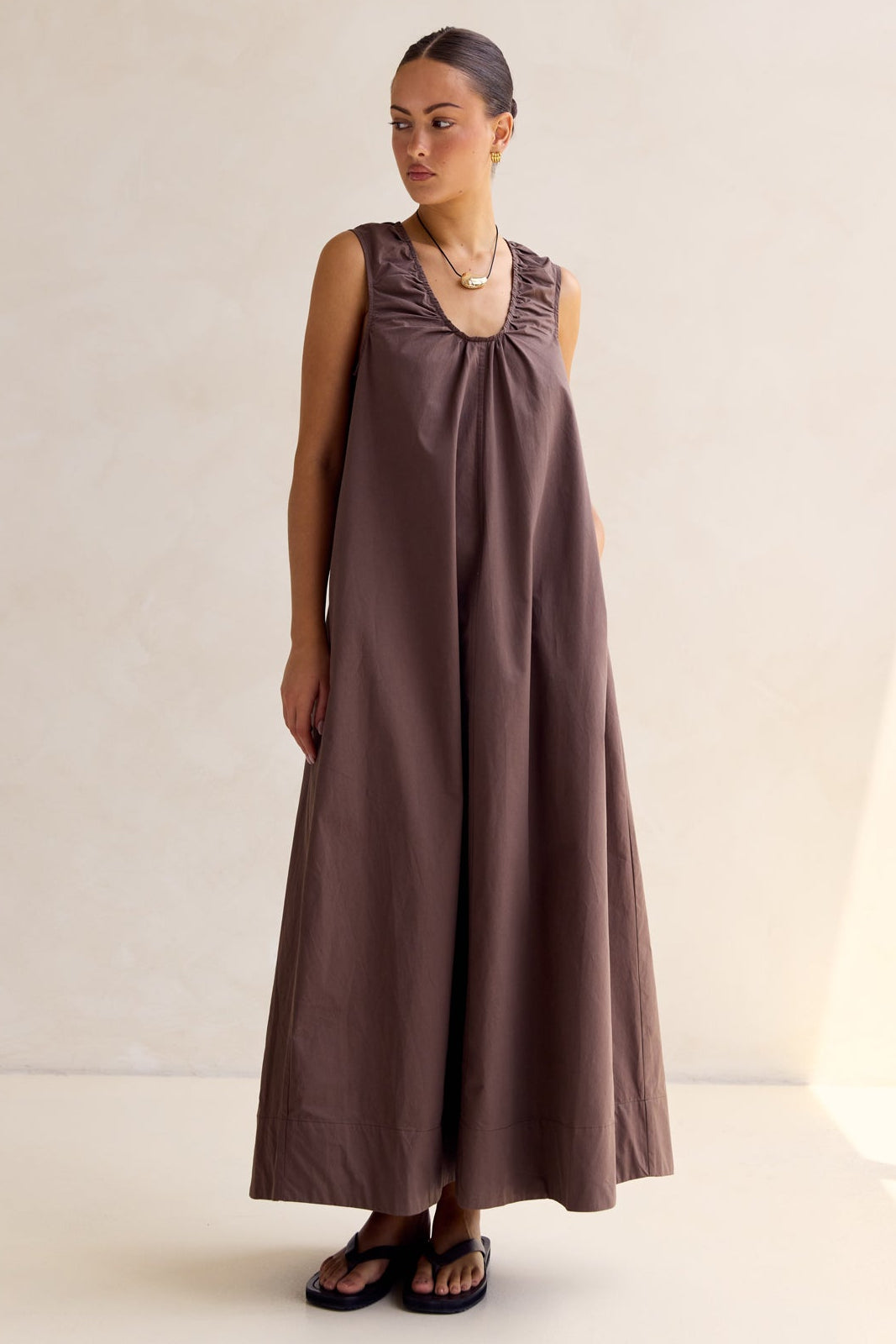 Raelle Maxi Dress (Chocolate)