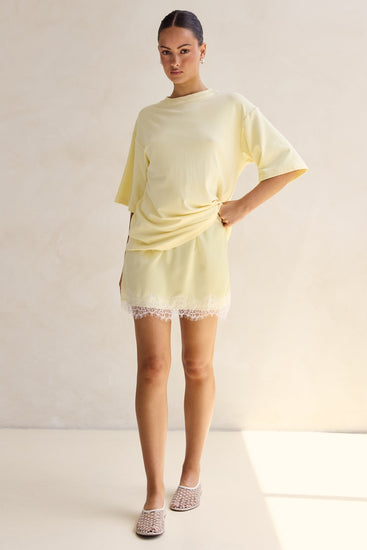 Aster Lace Mini Skirt (Lemon)