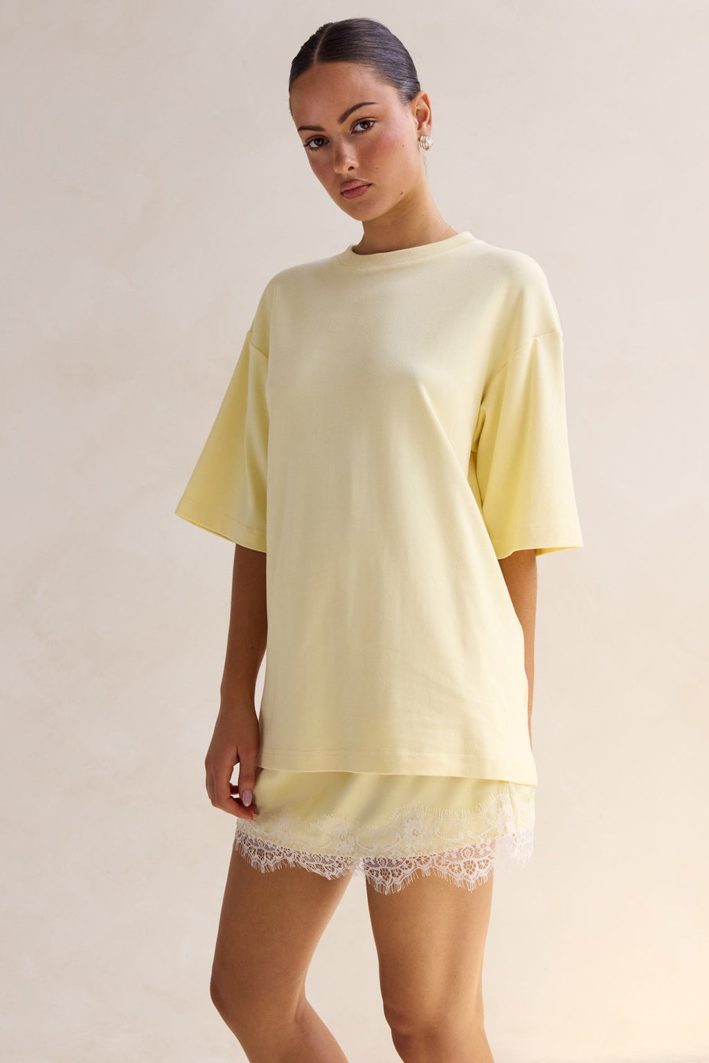 Aster Lace Mini Skirt (Lemon)