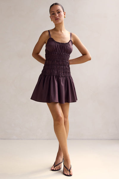 Brooke Mini Dress (Chocolate)