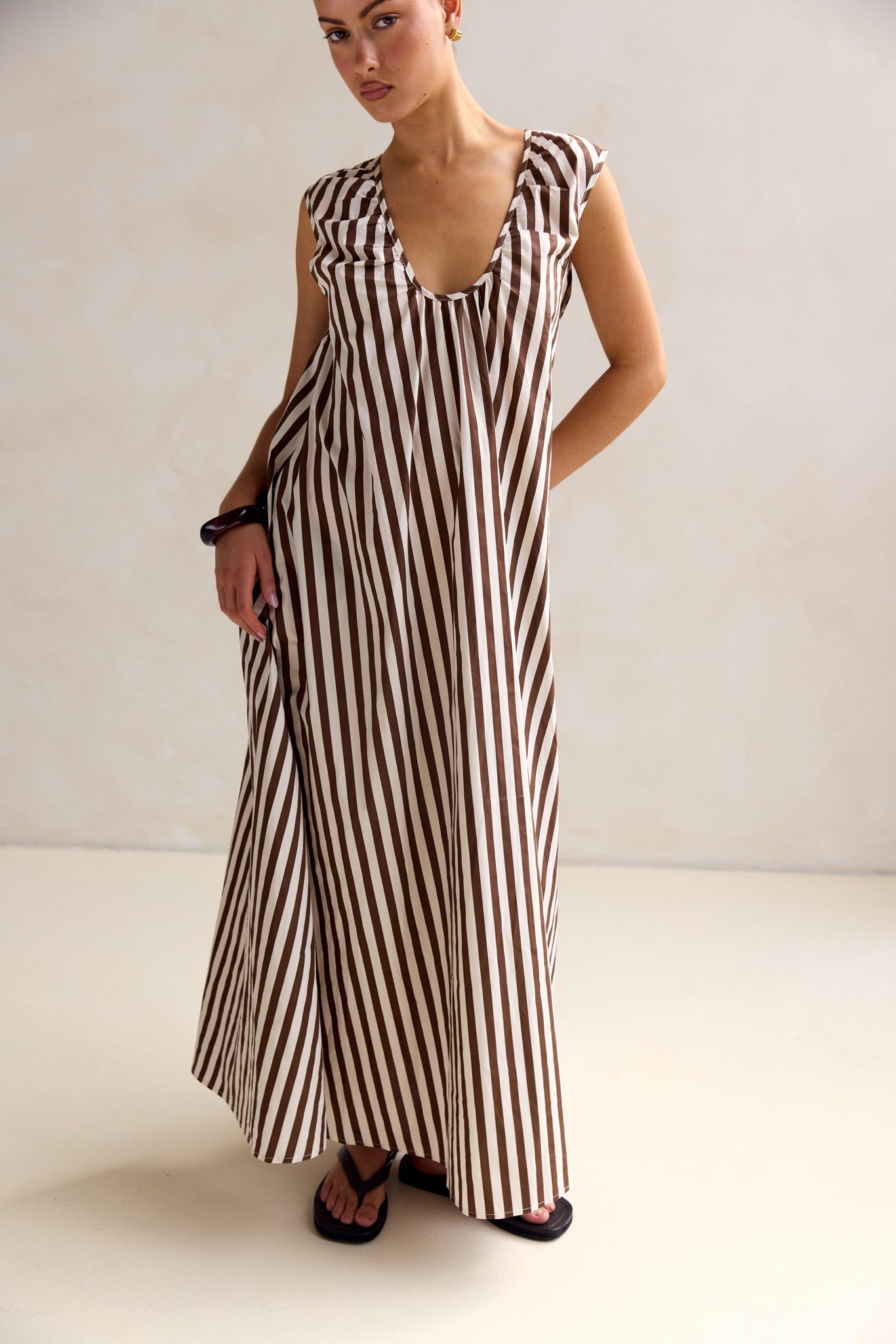 Helena Maxi Dress (Chocolate)