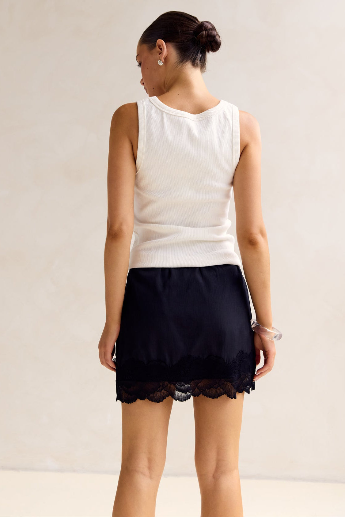 Leia Lace Mini Skirt (Black)