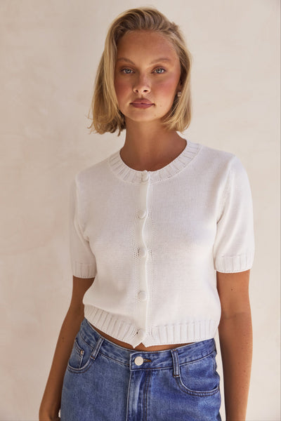 Allie Knit Top (White)