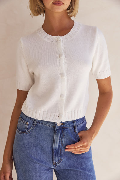 Allie Knit Top (White)