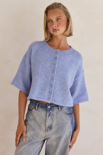 Tammy Knit Cardigan (Blue)