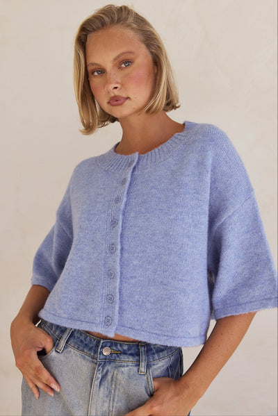 Tammy Knit Cardigan (Blue)