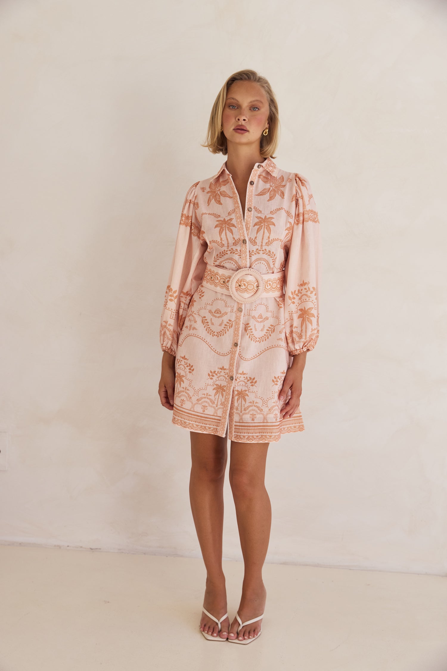 Xander Mini Dress (Peach)
