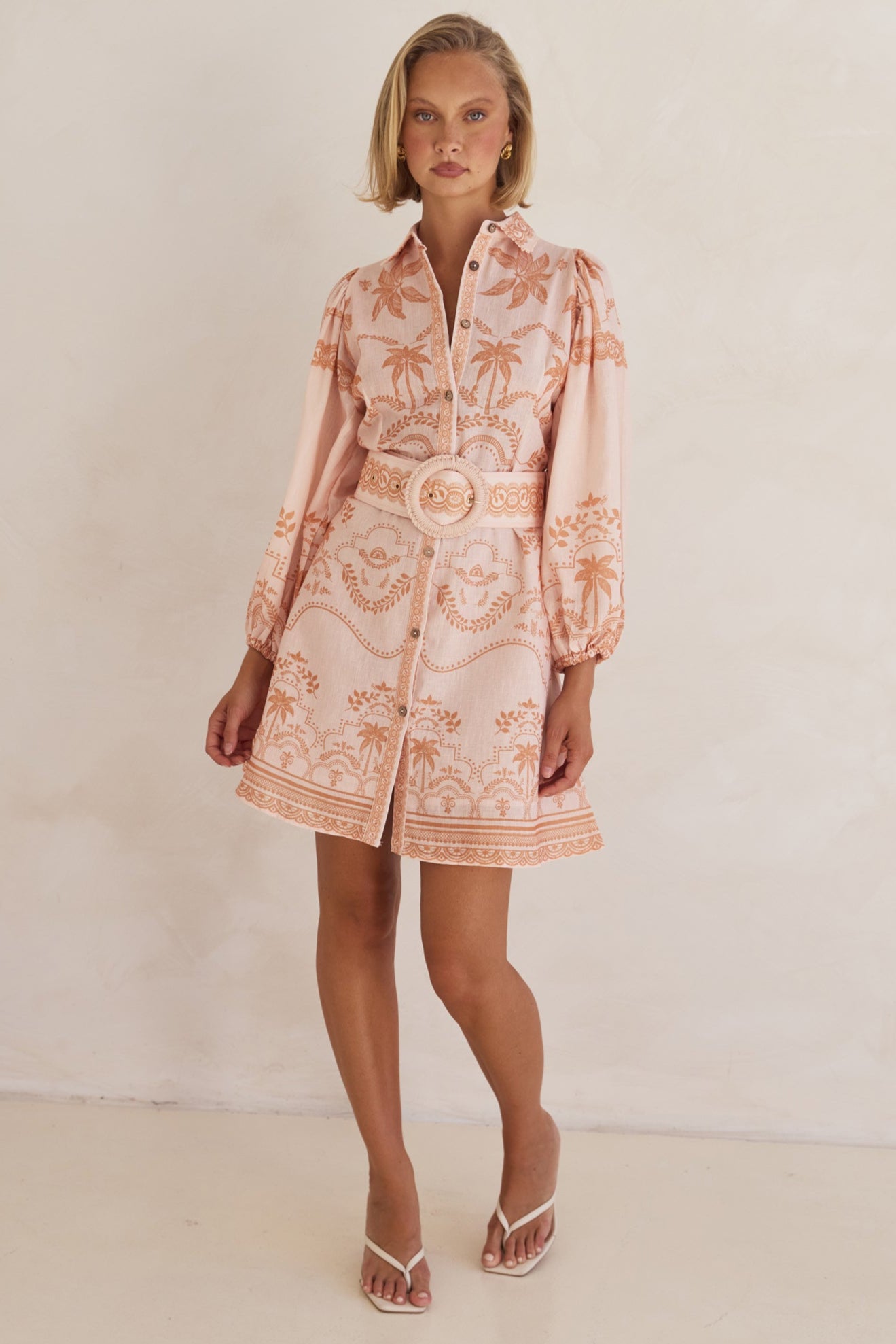 Xander Mini Dress (Peach)