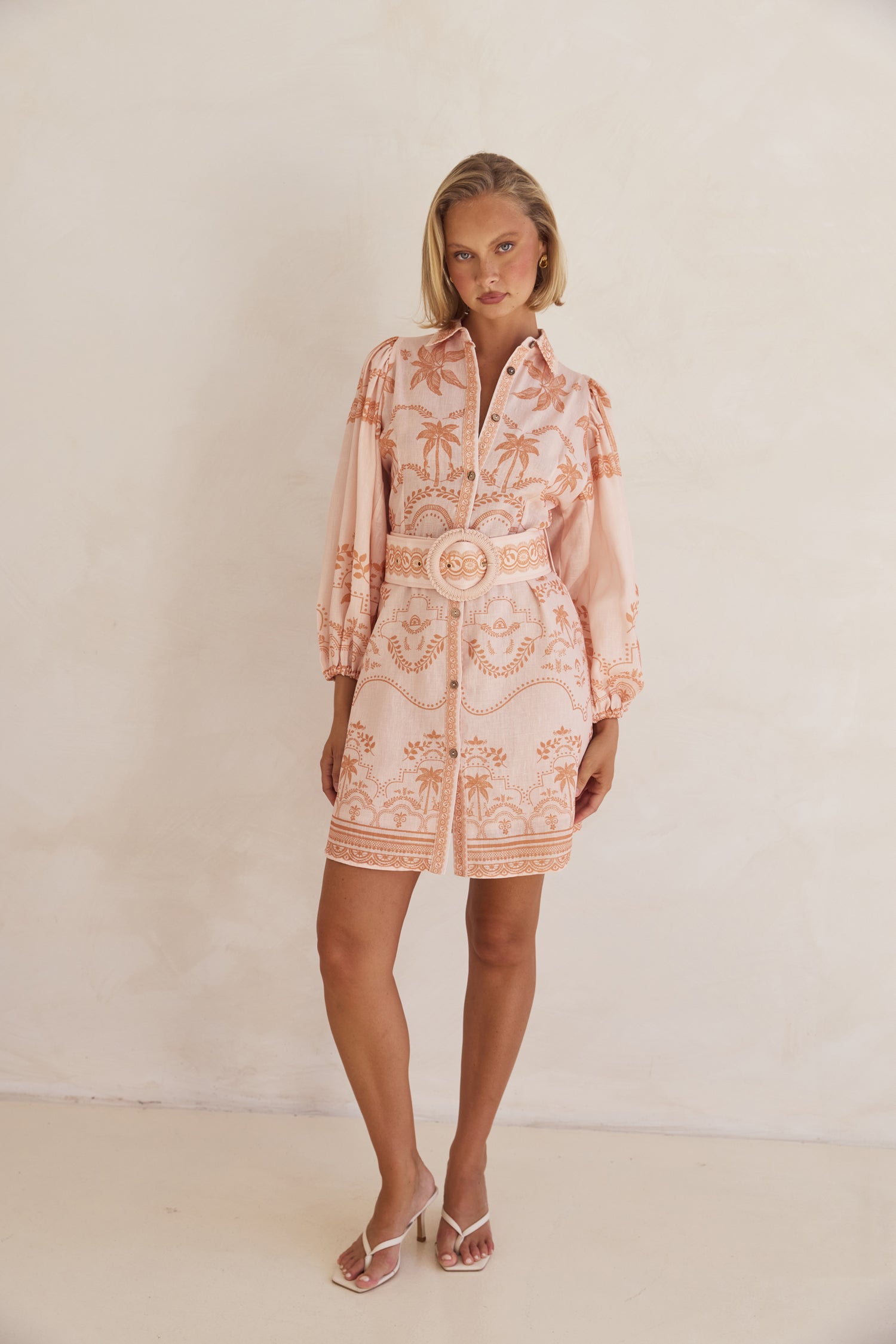 Xander Mini Dress (Peach)