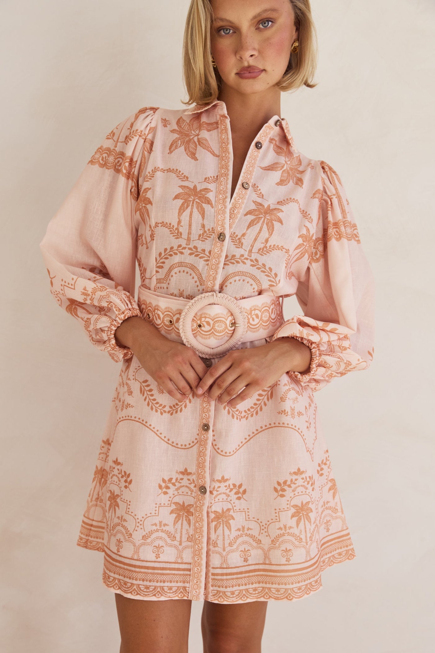 Xander Mini Dress (Peach)