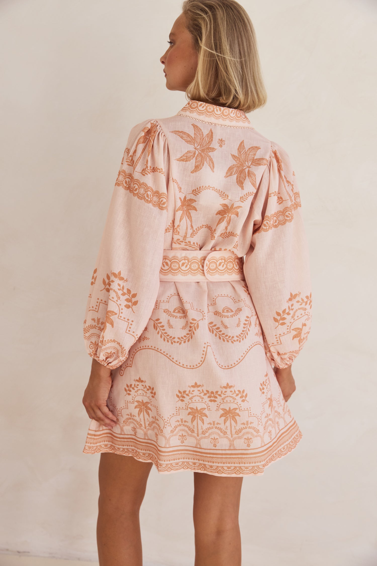 Xander Mini Dress (Peach)