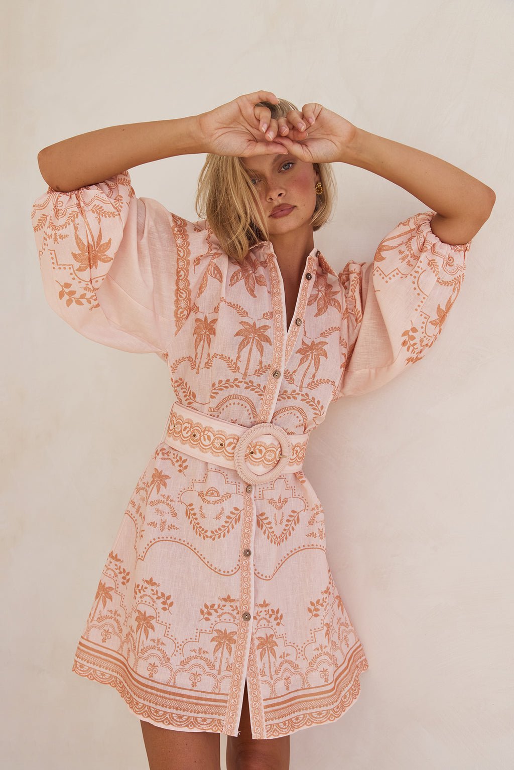 Xander Mini Dress (Peach)