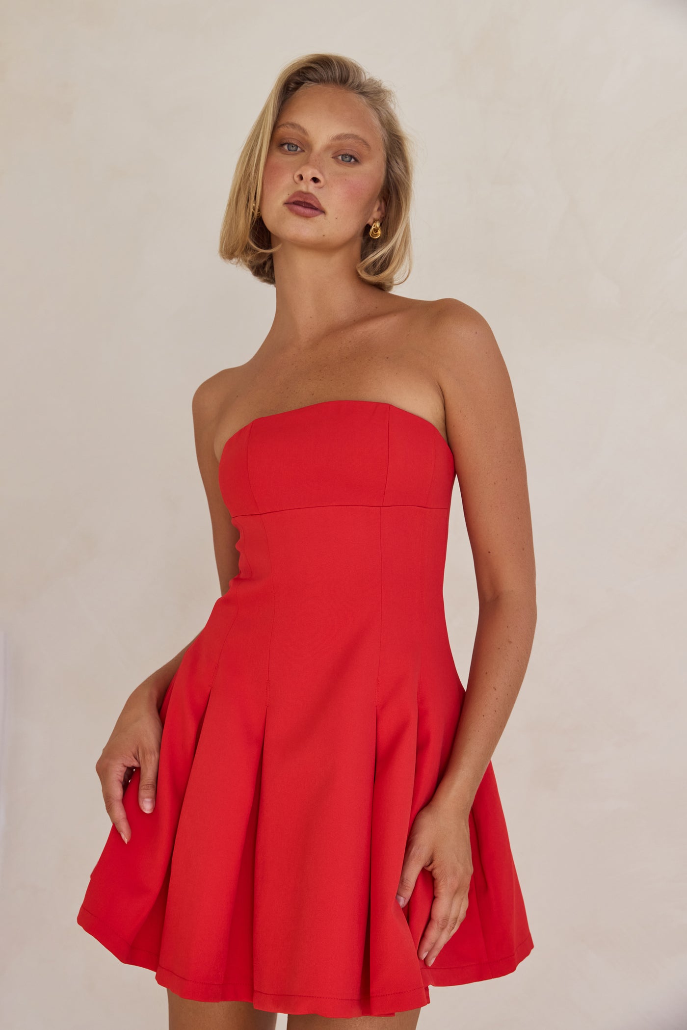 Akane Mini Dress (Red)