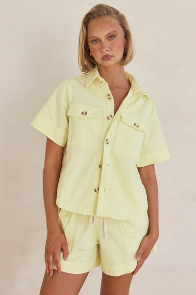 Cleo Denim Shirt (Yellow)