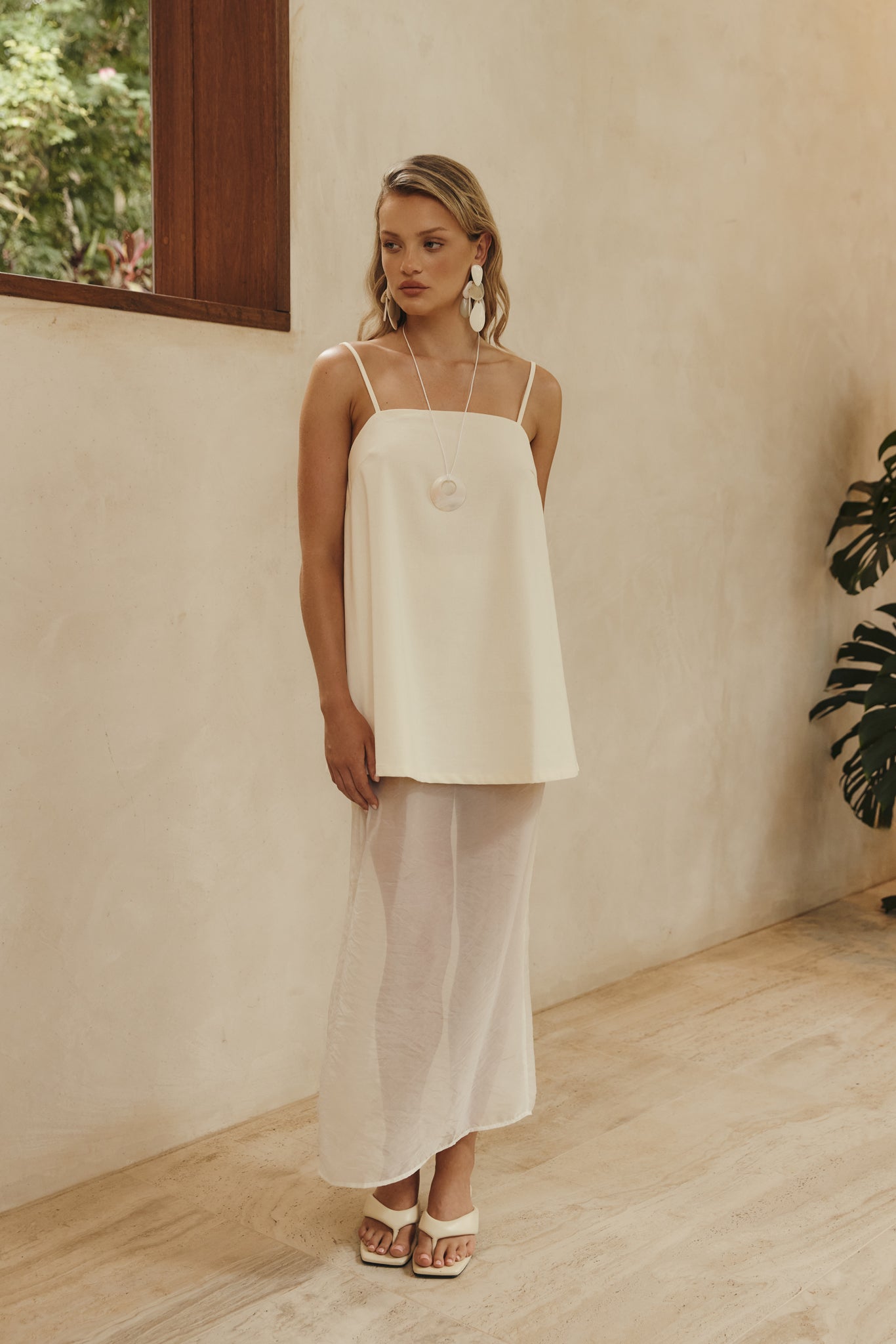 Daniela Maxi Skirt (Cream)