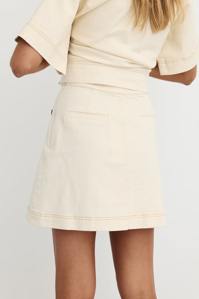 Amara Mini Skirt (Cream)