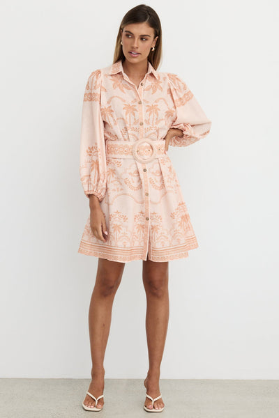 Xander Mini Dress (Peach)