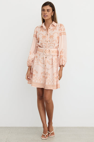 Xander Mini Dress (Peach)